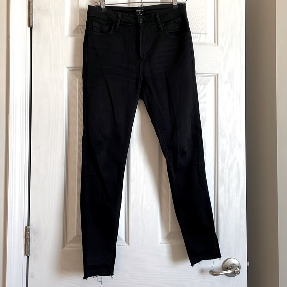 Just black cropped jeans